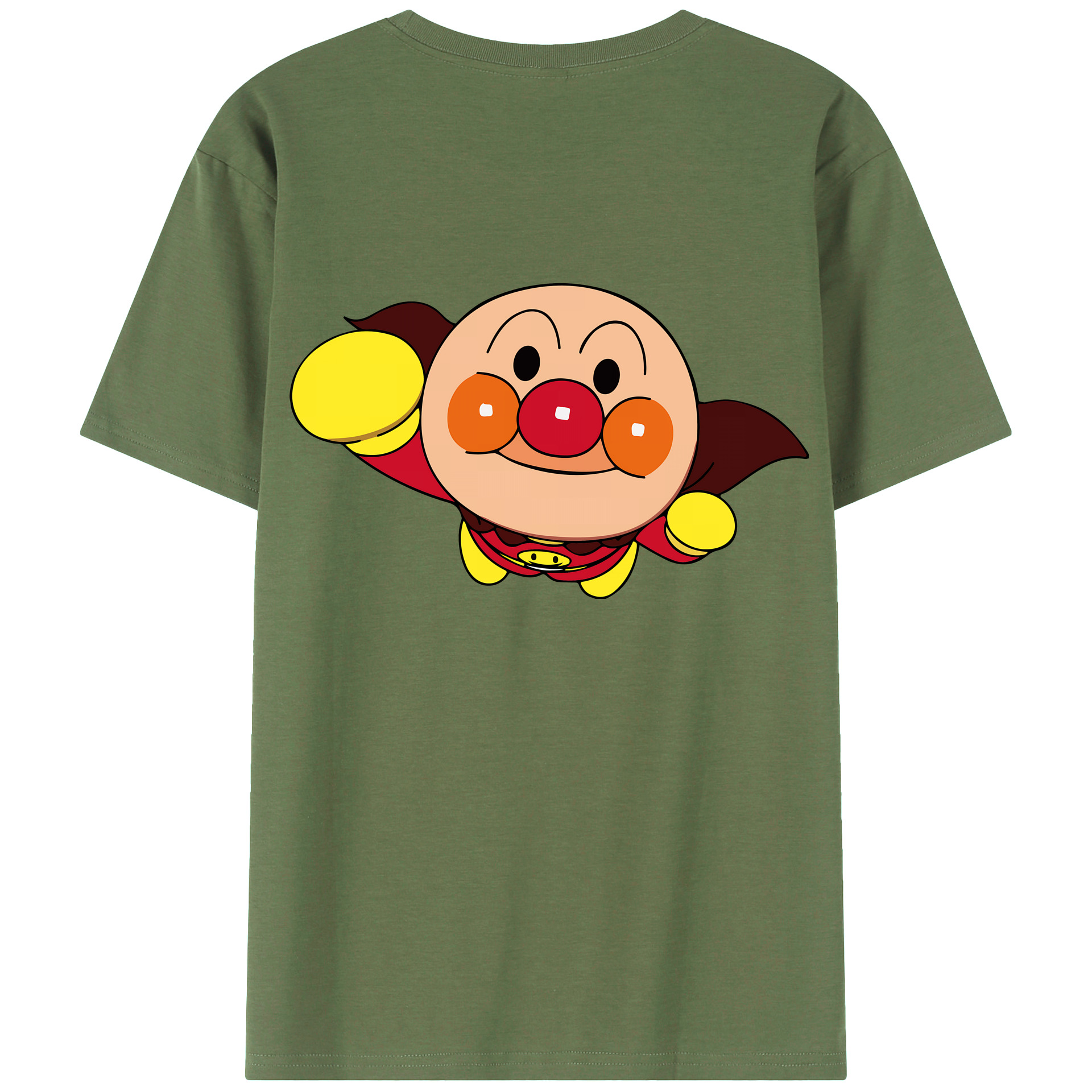（画像用） アンパンマン Anpanman 綿100％ メンズ半袖Tシャツ（バックプリント） 通気性